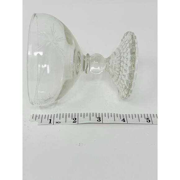 Vintage Bubble Foot Champagne Sherbet Goblets Set of 5 Clear Glass USA - Picture 8 of 9